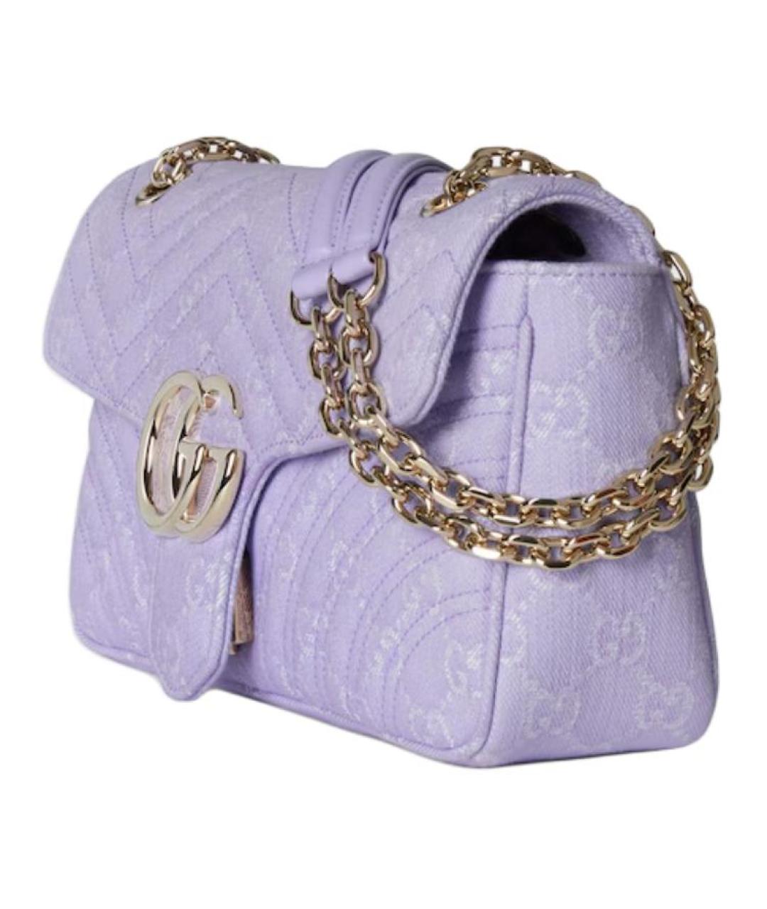 GUCCI Фиолетовая деним сумка через плечо, фото 2