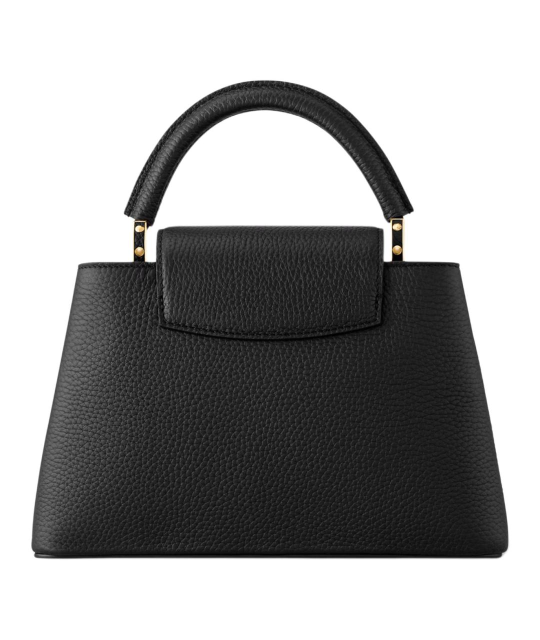 LOUIS VUITTON Черная кожаная сумка через плечо, фото 3
