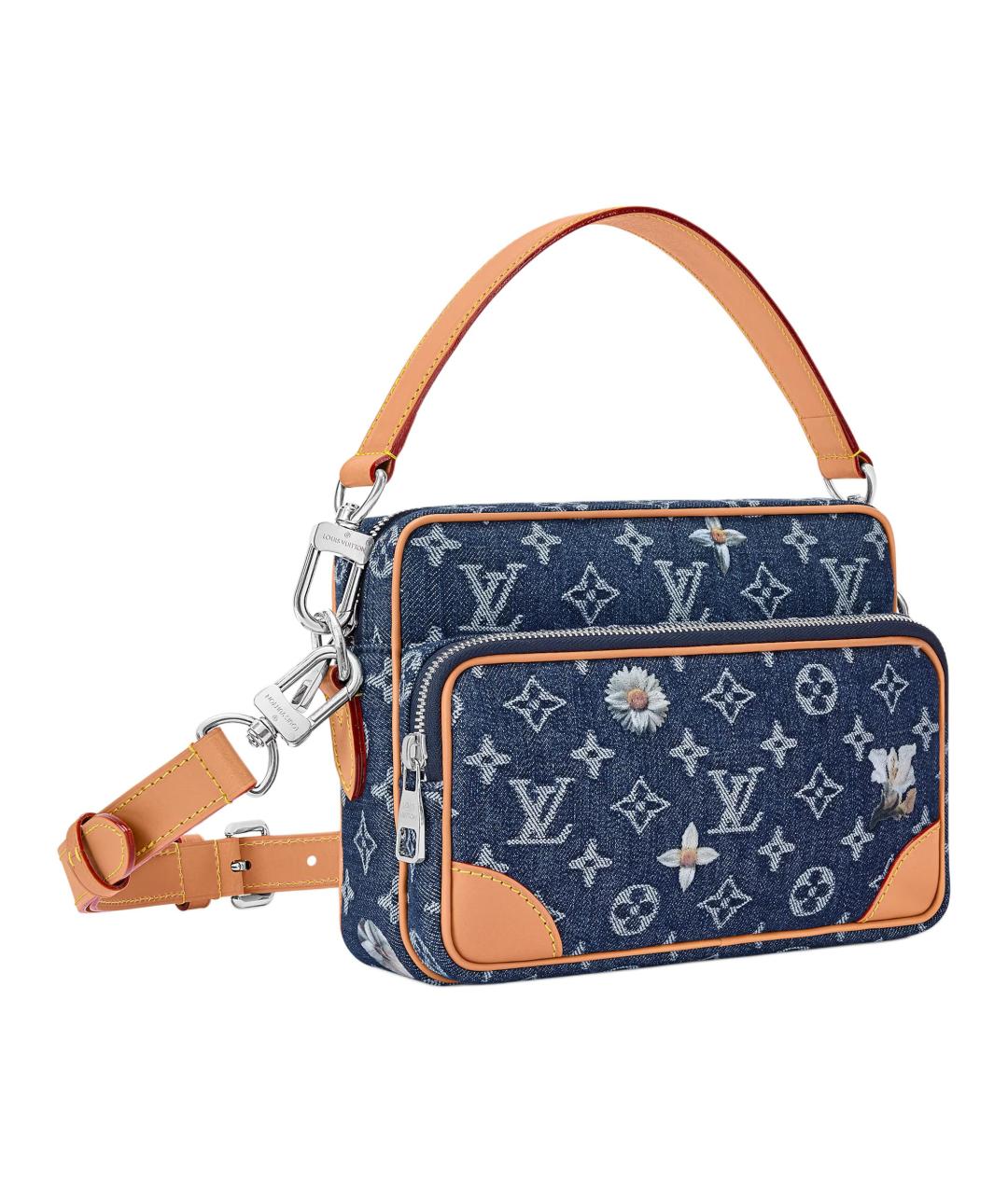 LOUIS VUITTON Синяя деним сумка на плечо, фото 2