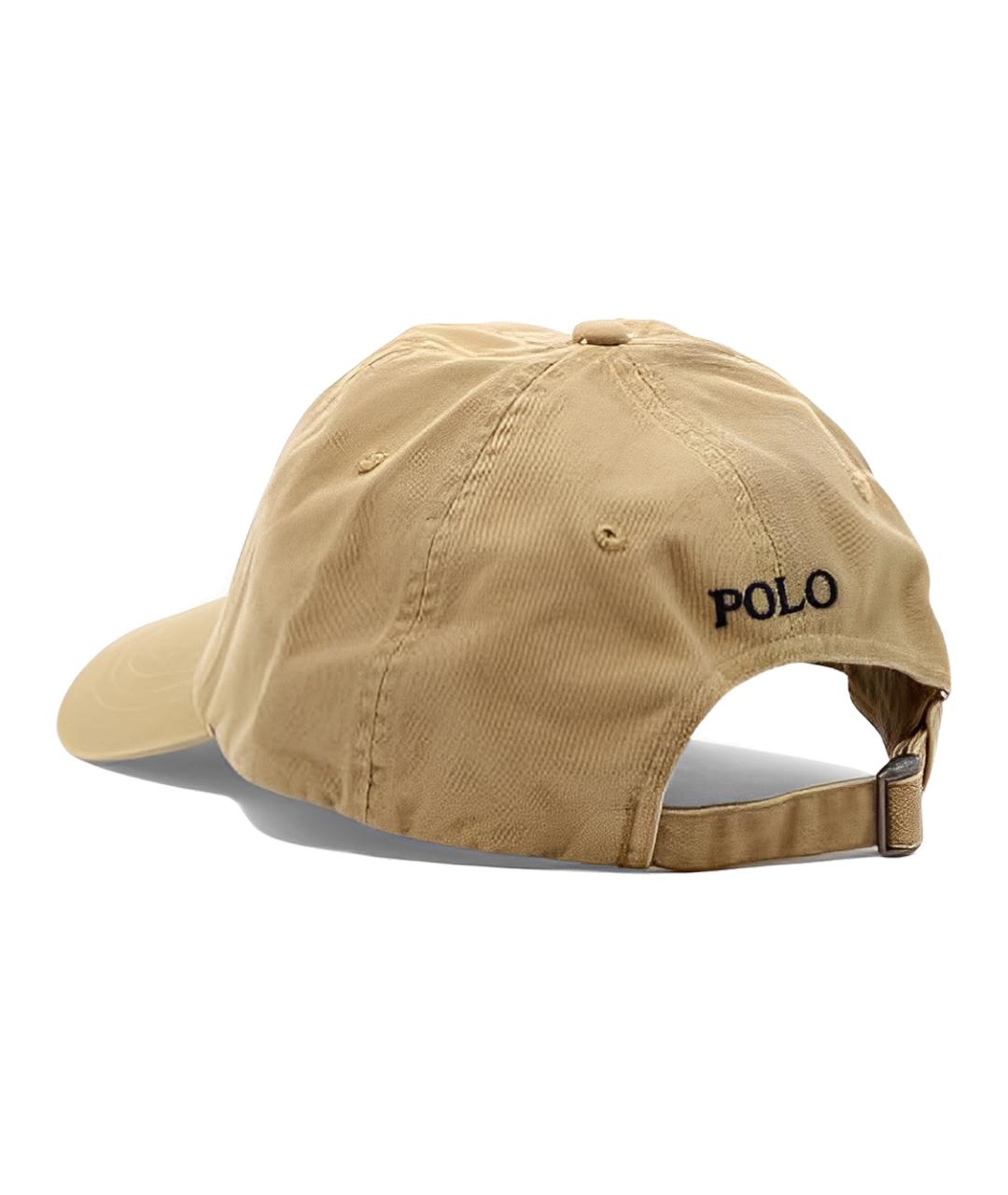 POLO RALPH LAUREN Бежевая хлопковая кепка, фото 4
