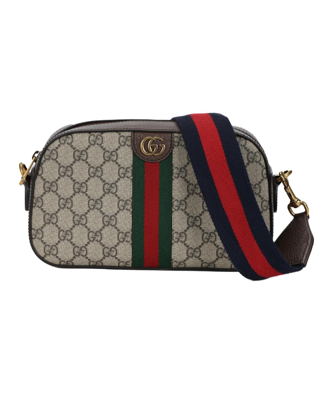 GUCCI Бежевая канва сумка через плечо, фото 1