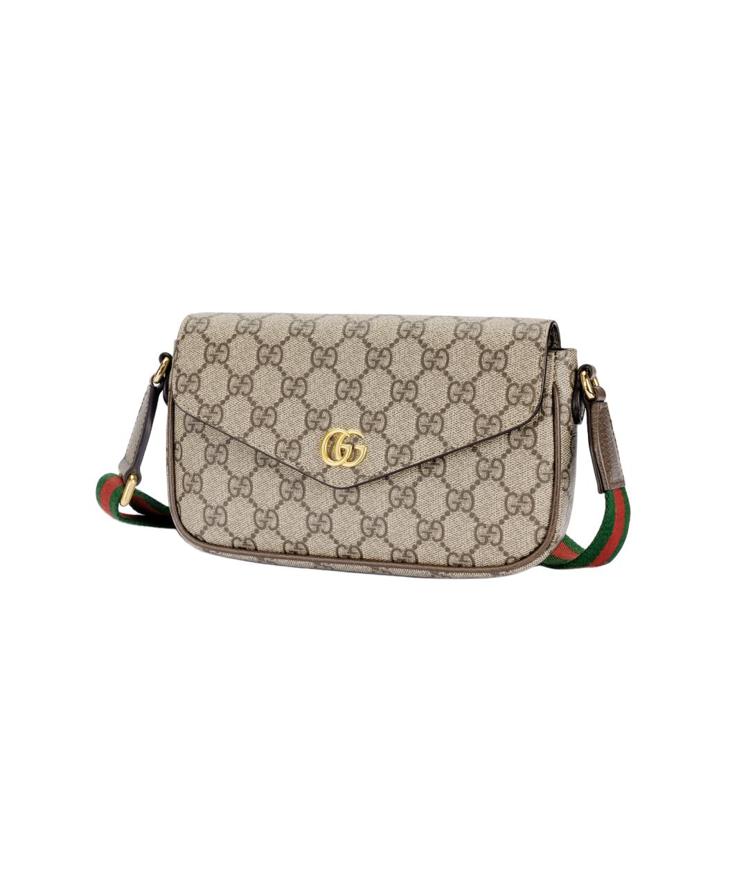 GUCCI Бежевая канва сумка через плечо, фото 2