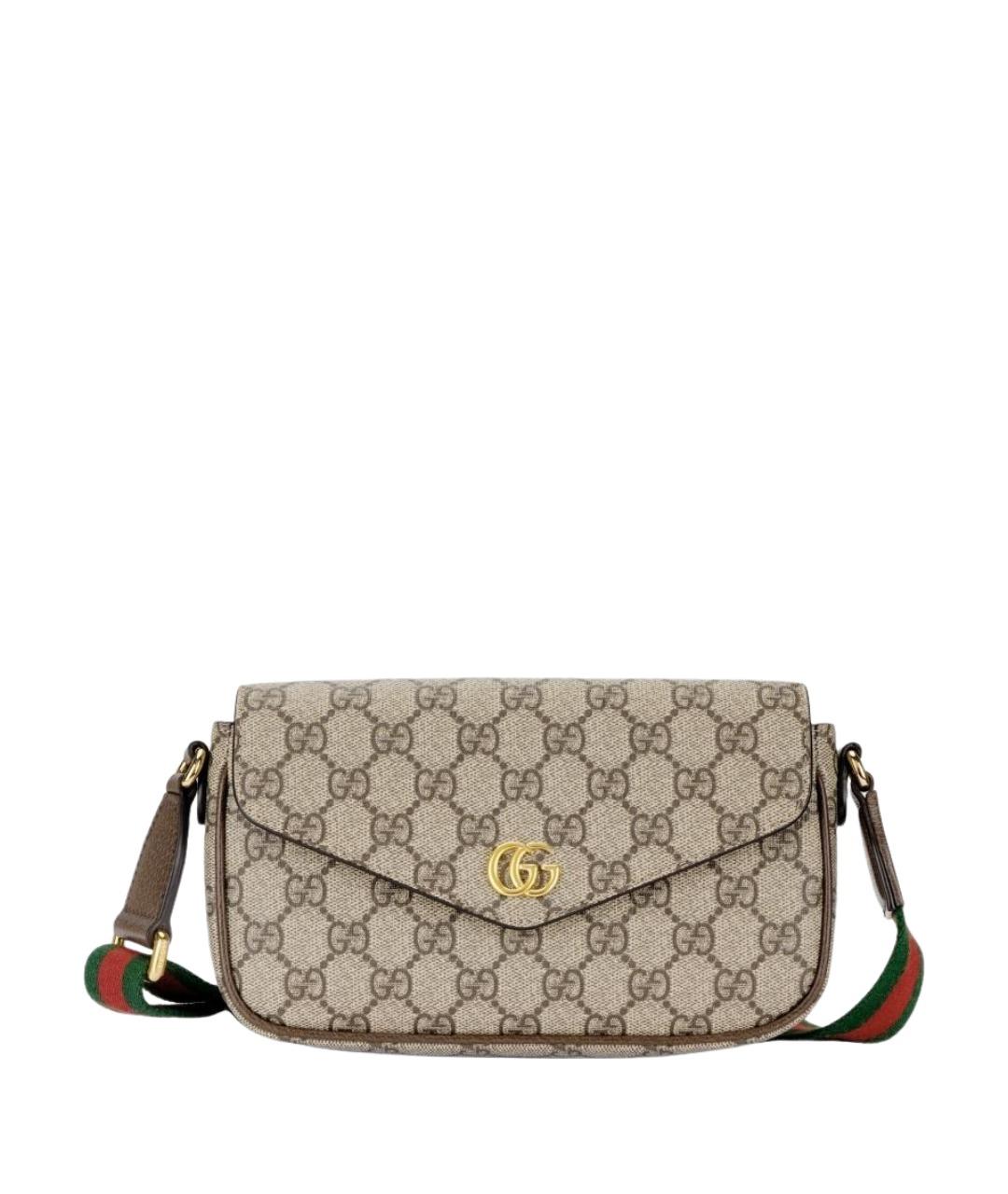 GUCCI Бежевая канва сумка через плечо, фото 1
