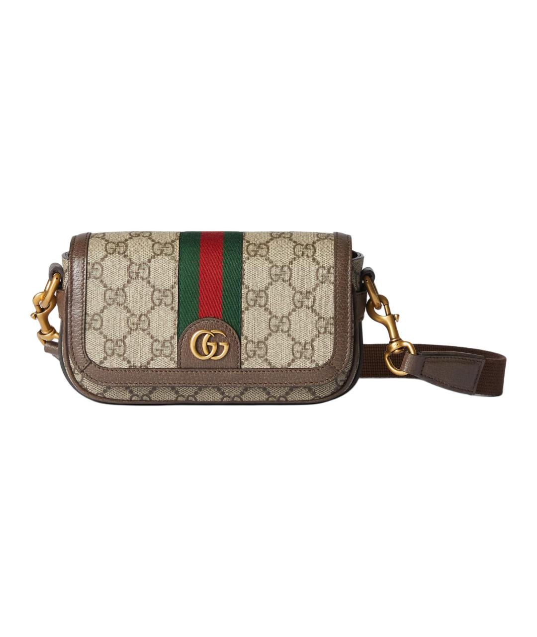 GUCCI Бежевая канва сумка на плечо, фото 1