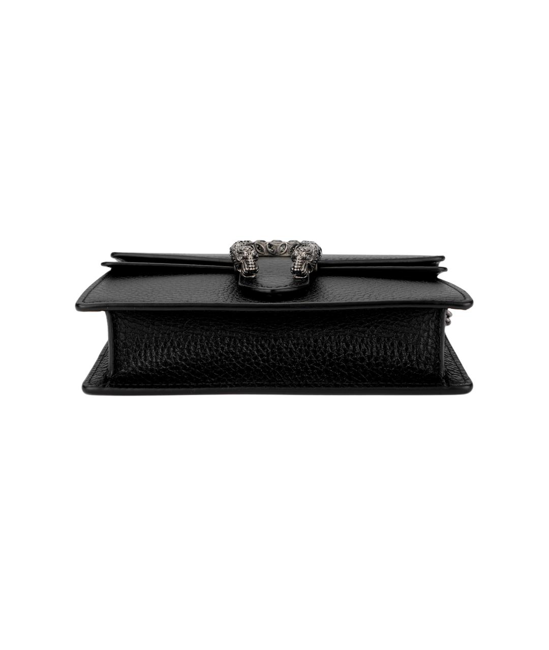 GUCCI Черная кожаная сумка через плечо, фото 4