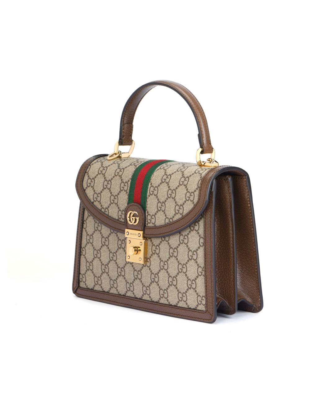 GUCCI Коричневая канва сумка через плечо, фото 2