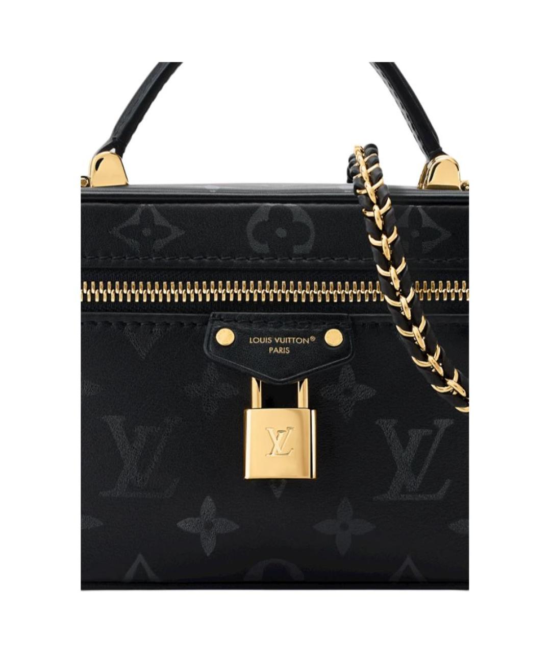 LOUIS VUITTON Черная сумка через плечо из канвы, фото 5
