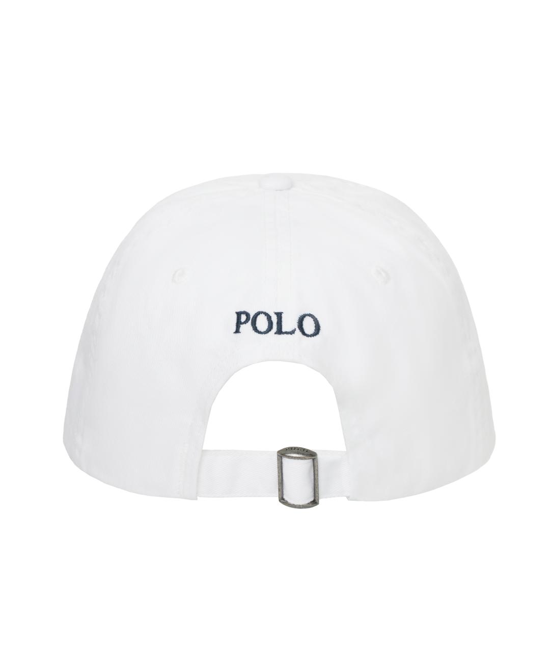 POLO RALPH LAUREN Белая хлопковая кепка/бейсболка, фото 3