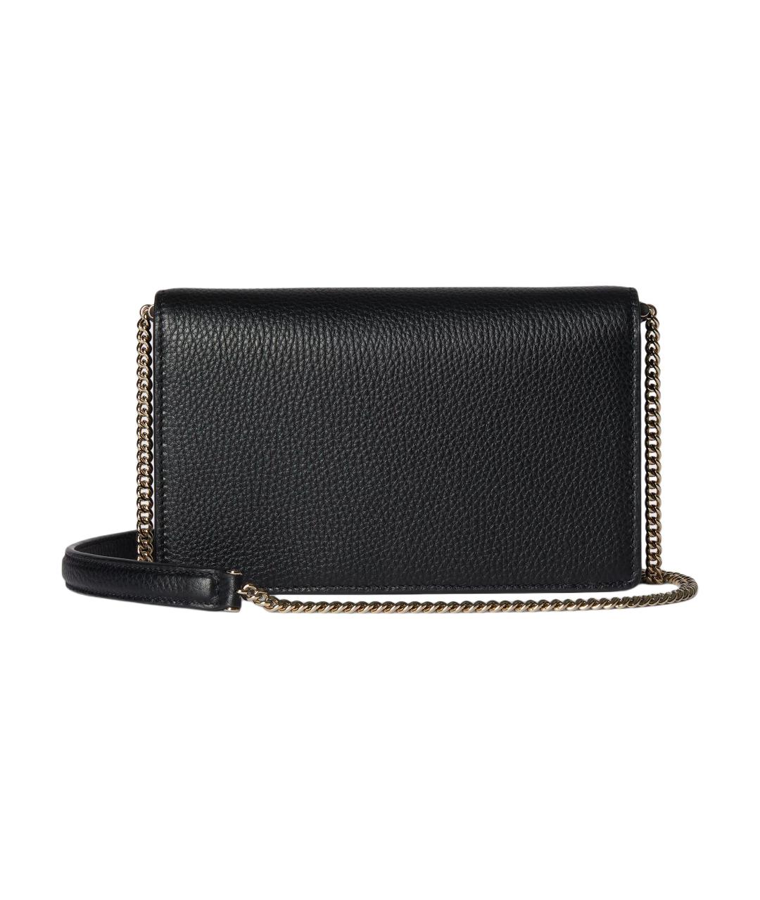 GUCCI Черный кожаный кошелек, фото 4