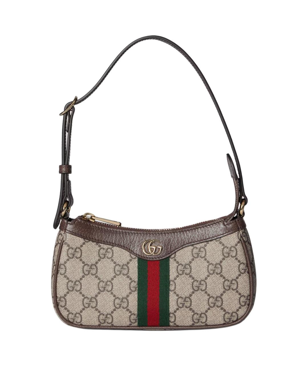 GUCCI Бежевая канва сумка через плечо, фото 1