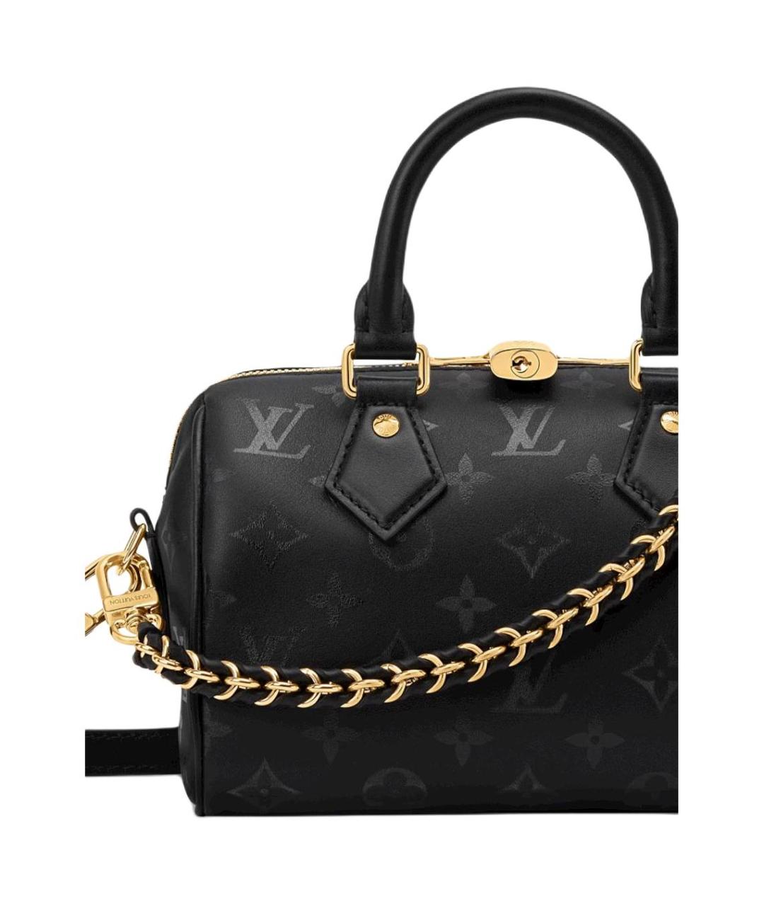 LOUIS VUITTON Черная кожаная сумка тоут, фото 2