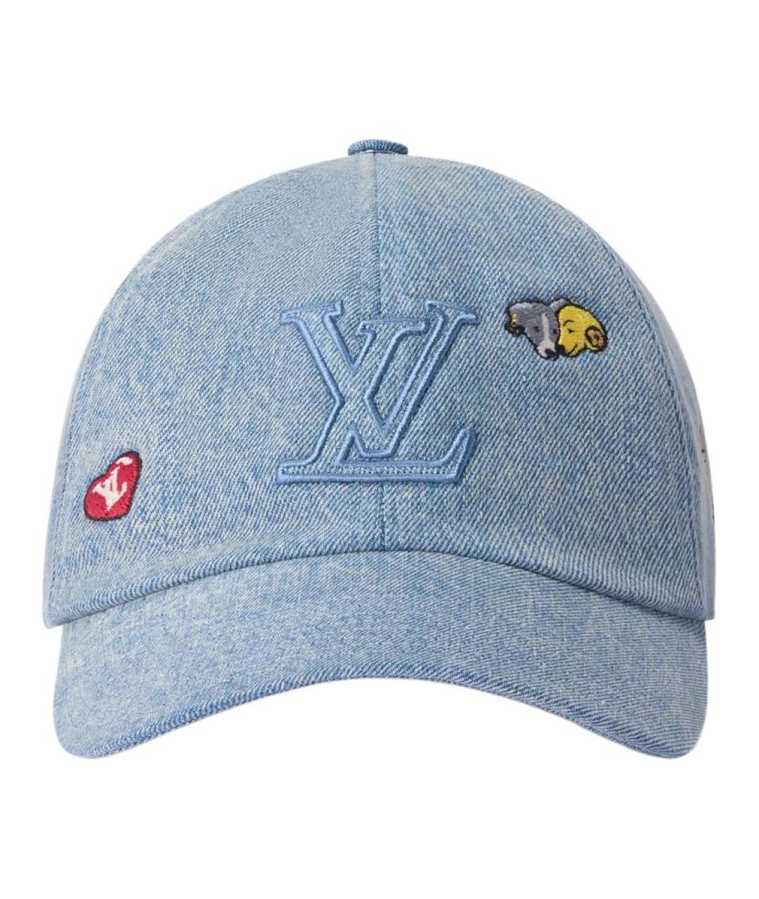 LOUIS VUITTON Голубая хлопковая кепка/бейсболка, фото 2