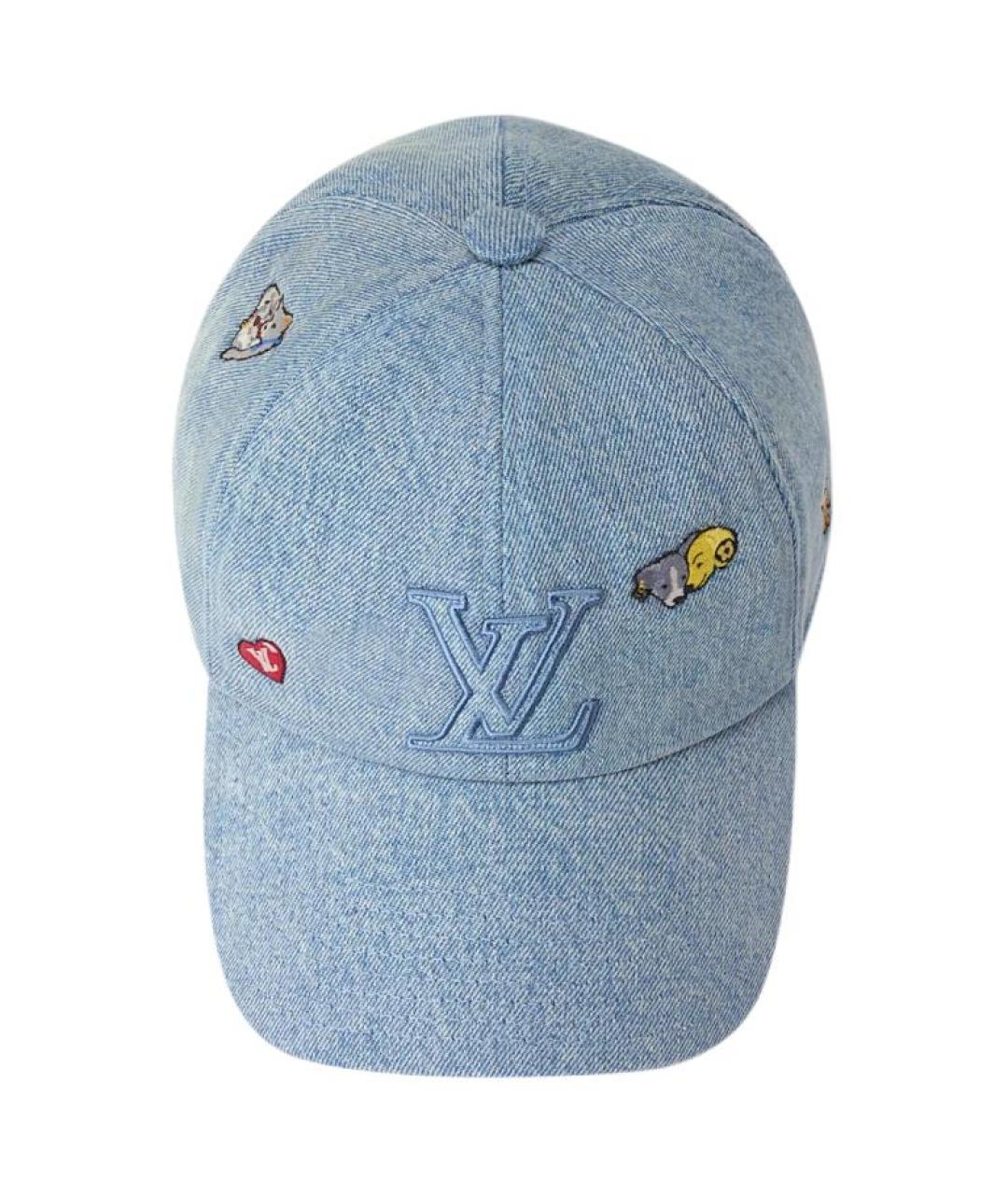 LOUIS VUITTON Голубая хлопковая кепка/бейсболка, фото 4
