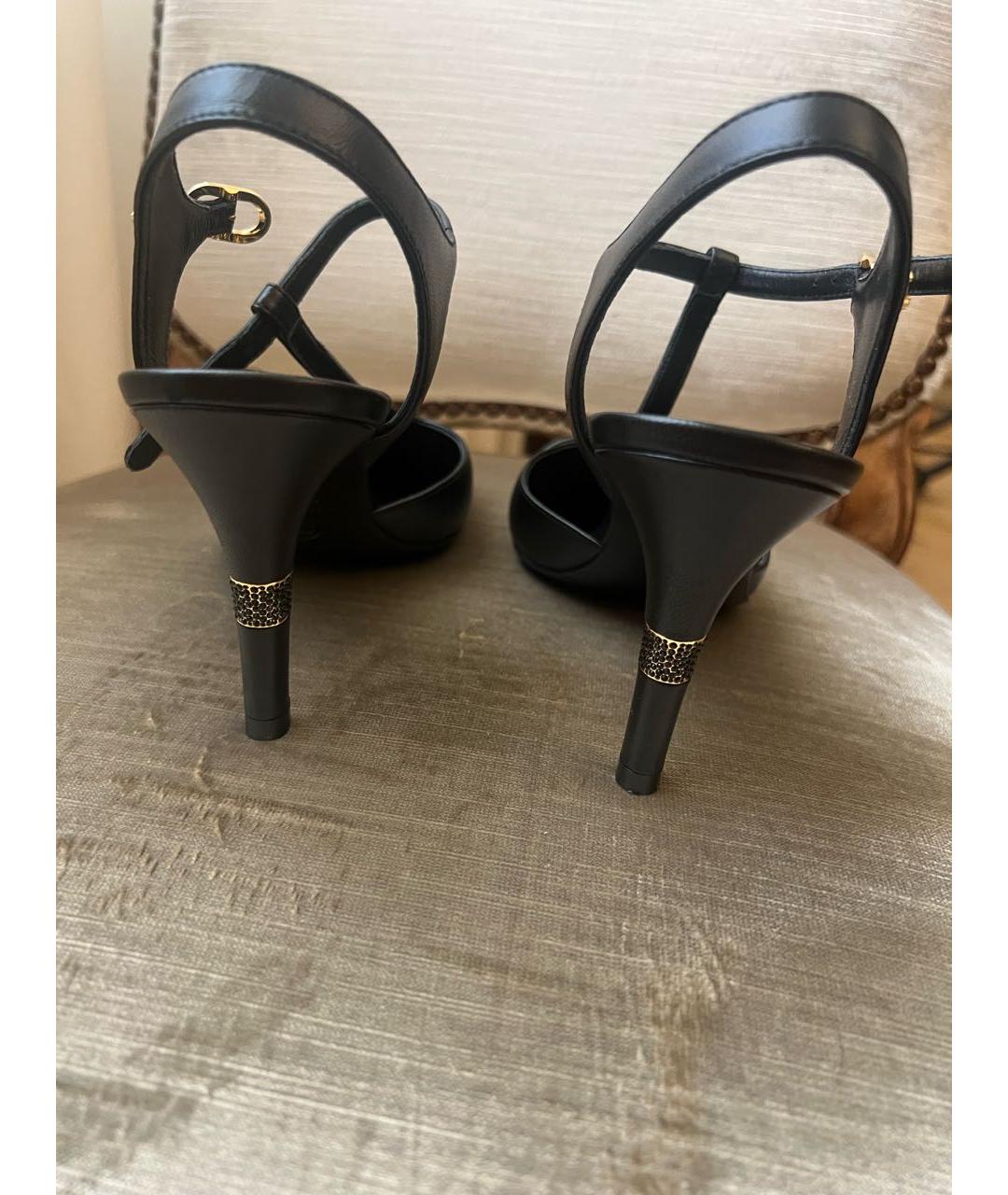 CHANEL Черные кожаные туфли, фото 4