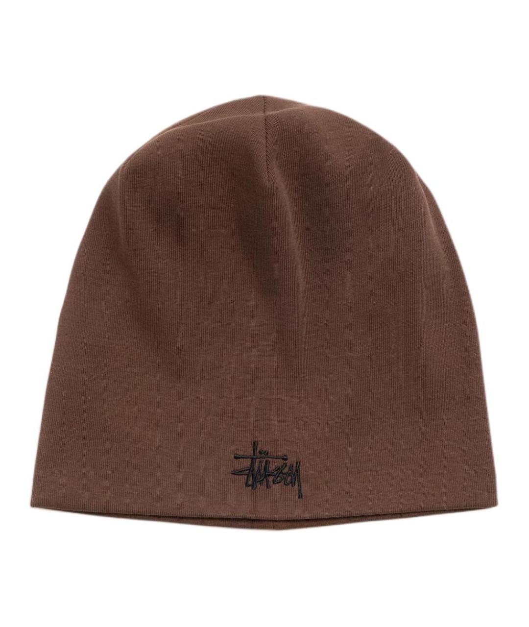 STUSSY Коричневая шапка, фото 1