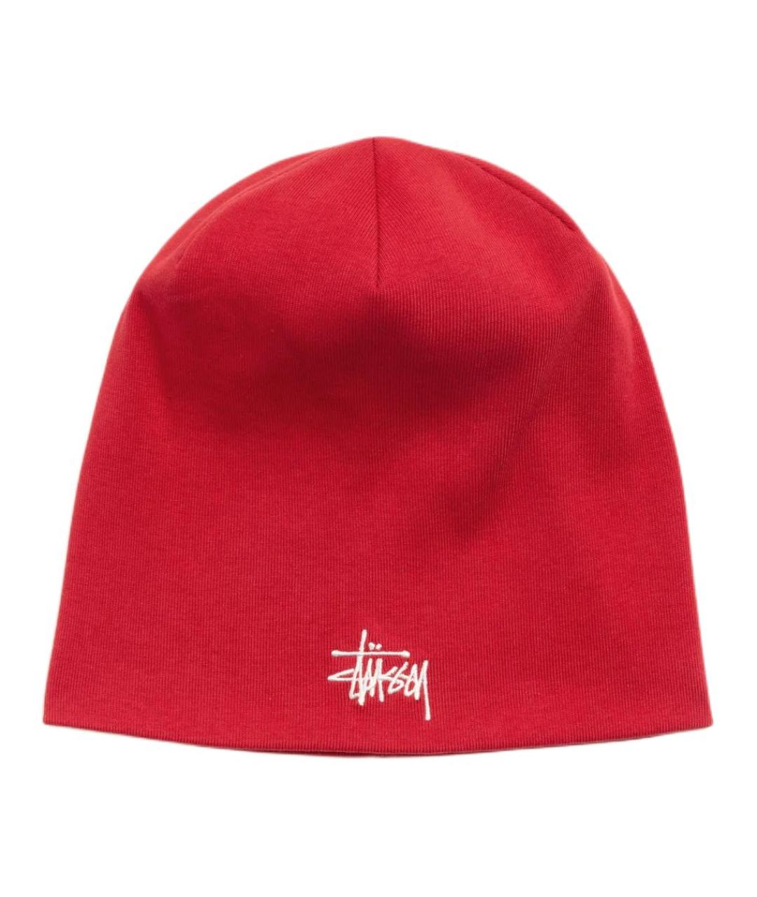 STUSSY Красная хлопковая шапка, фото 1
