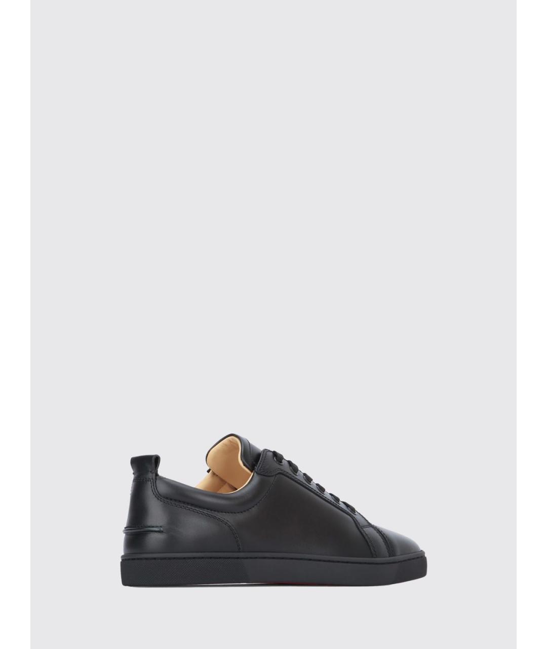 CHRISTIAN LOUBOUTIN Черные кожаные низкие кроссовки / кеды, фото 3