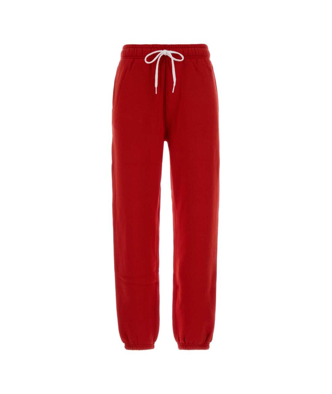 POLO RALPH LAUREN Красные хлопковые прямые брюки, фото 1
