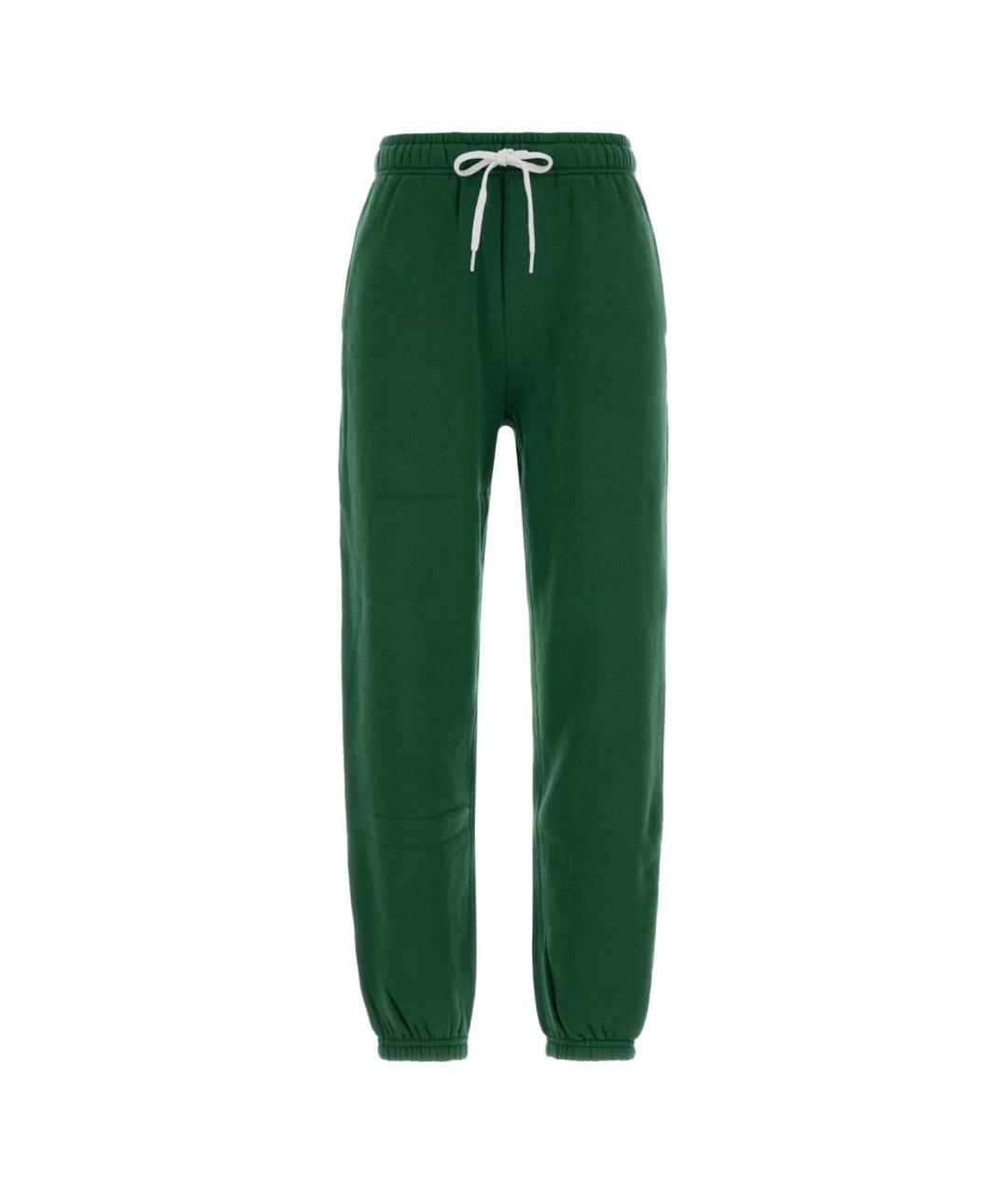 POLO RALPH LAUREN Зеленые хлопковые прямые брюки, фото 1