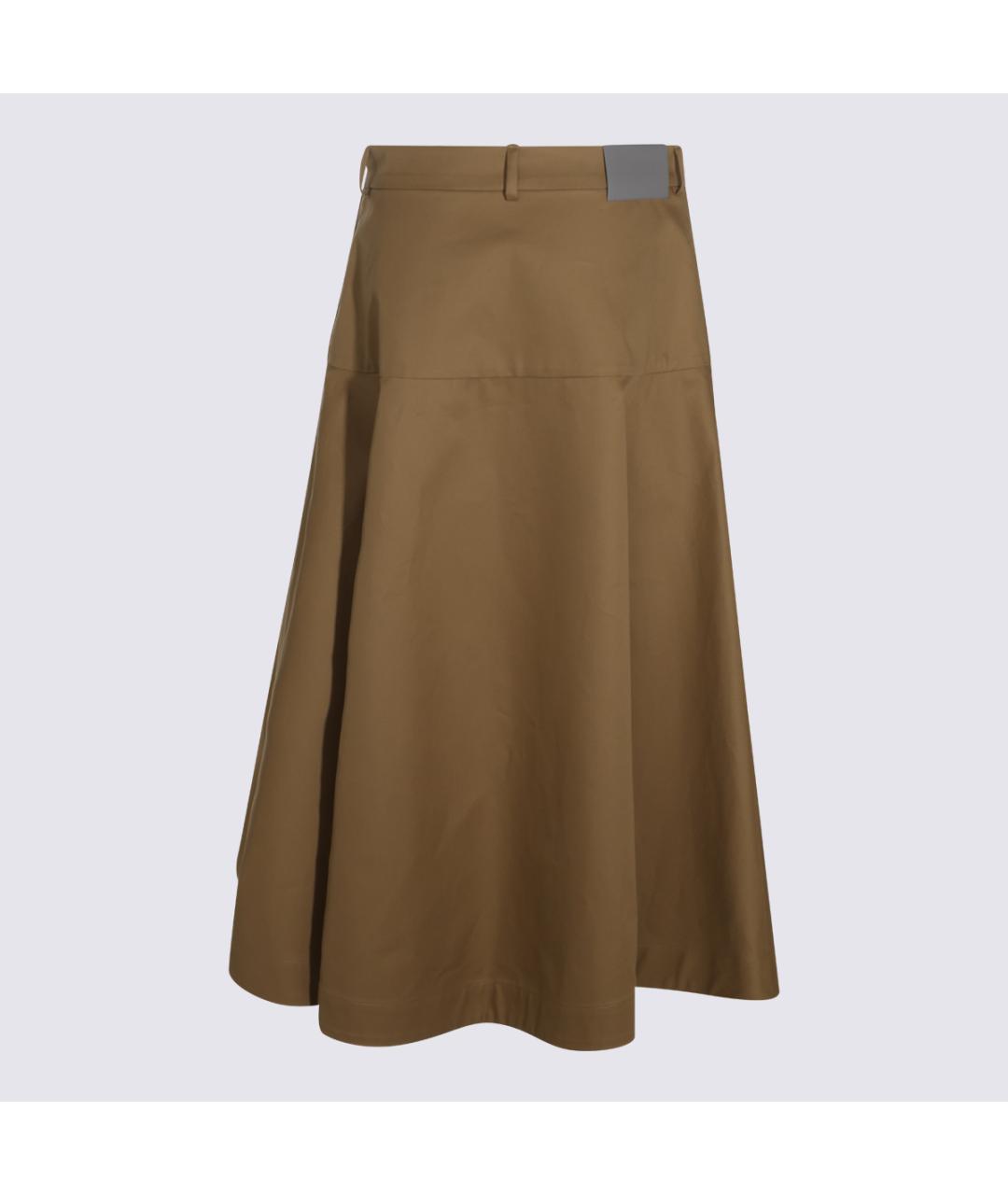 BALENCIAGA Бежевая хлопковая юбка миди, фото 2