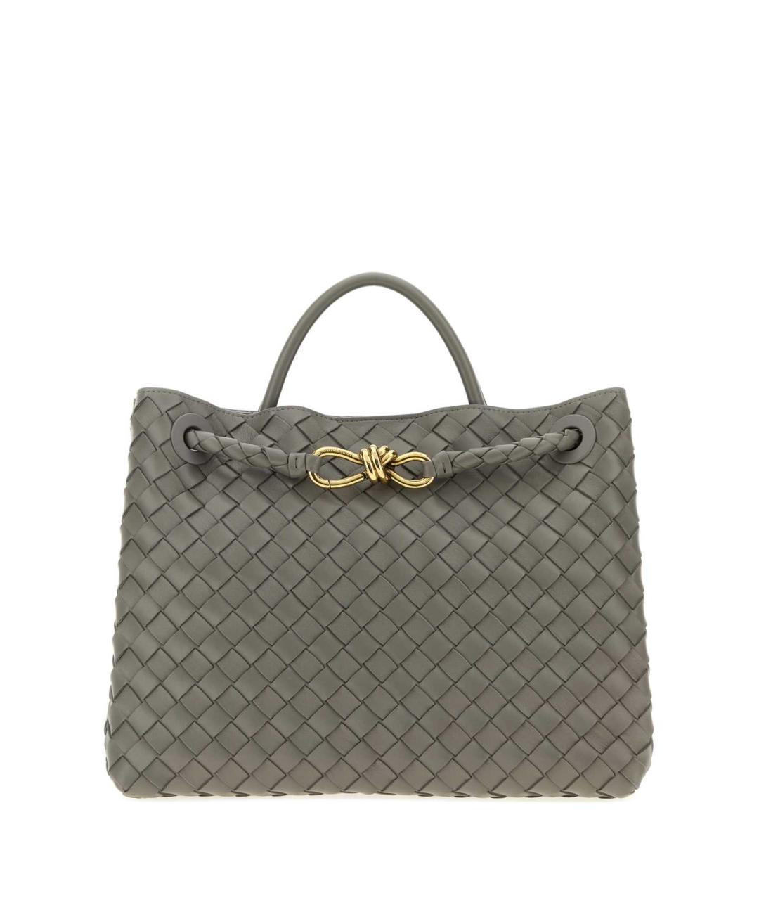 BOTTEGA VENETA Серая кожаная сумка тоут, фото 1