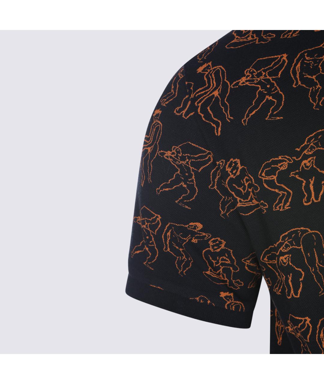 VIVIENNE WESTWOOD Черное хлопковое поло с коротким рукавом, фото 4