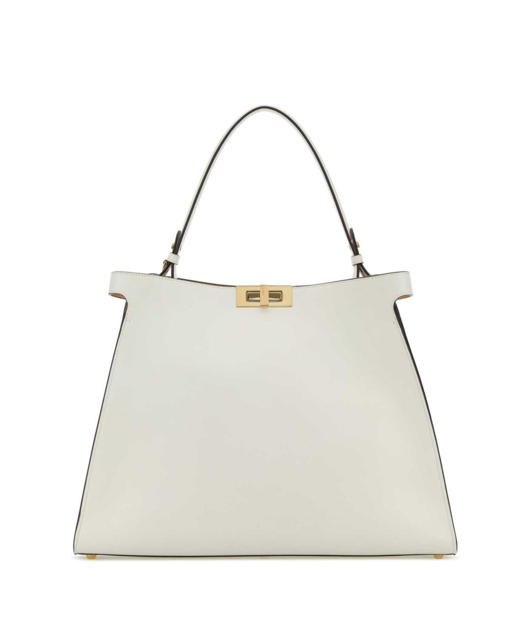 FENDI Белая кожаная сумка тоут, фото 1