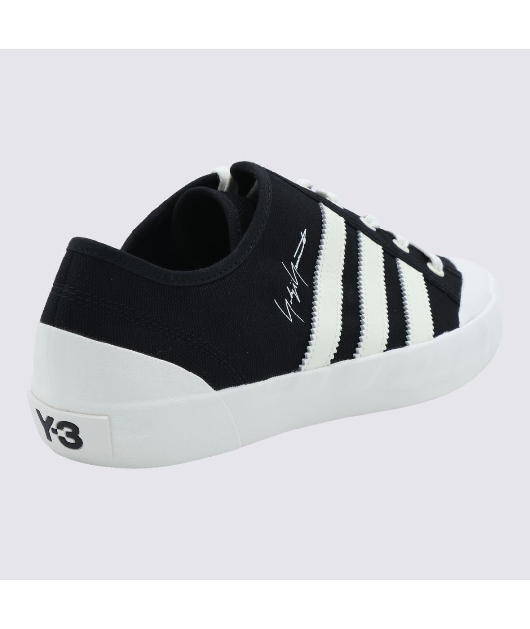 Y-3 Черные текстильные низкие кроссовки / кеды, фото 3