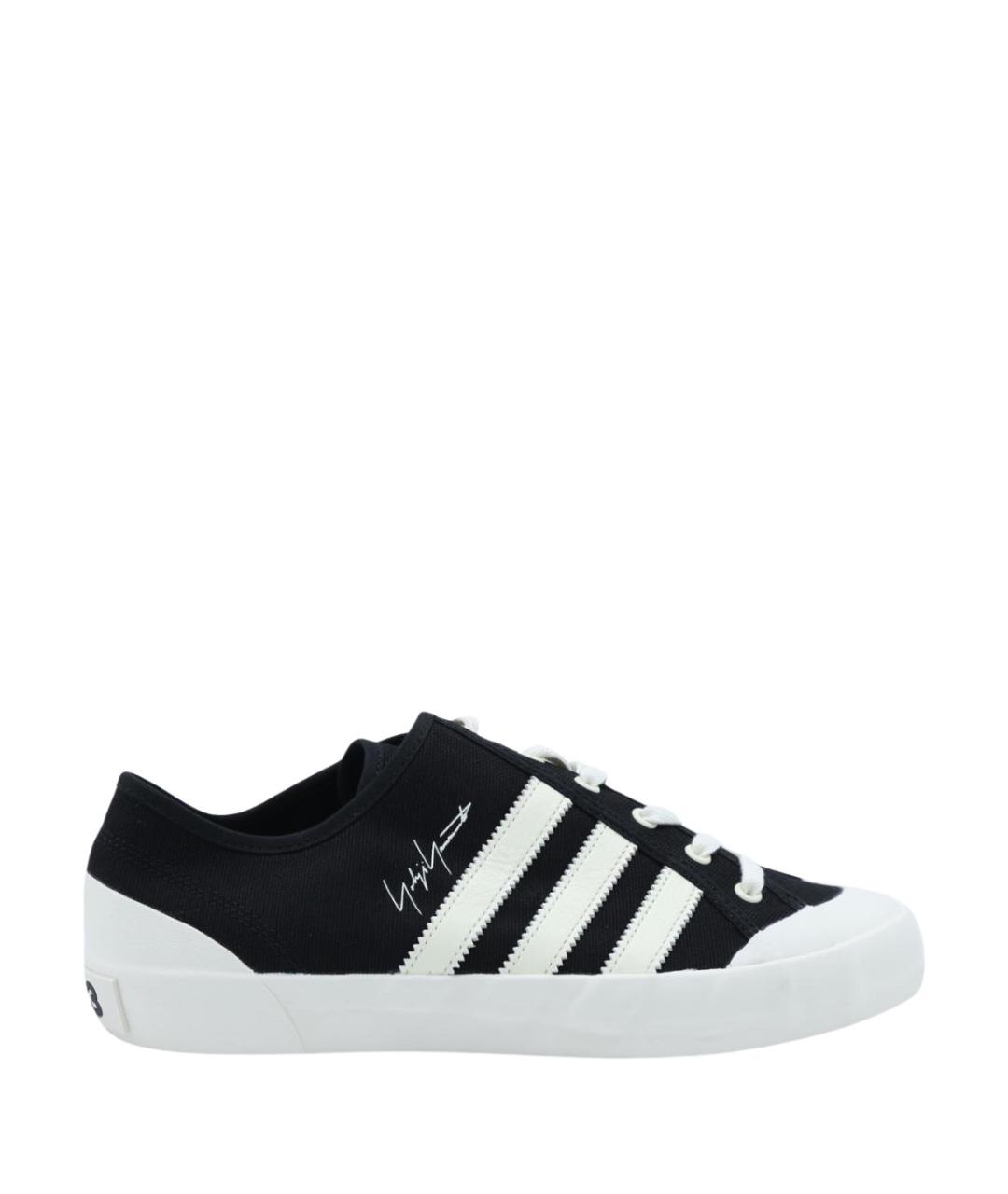 Y-3 Черные текстильные низкие кроссовки / кеды, фото 1