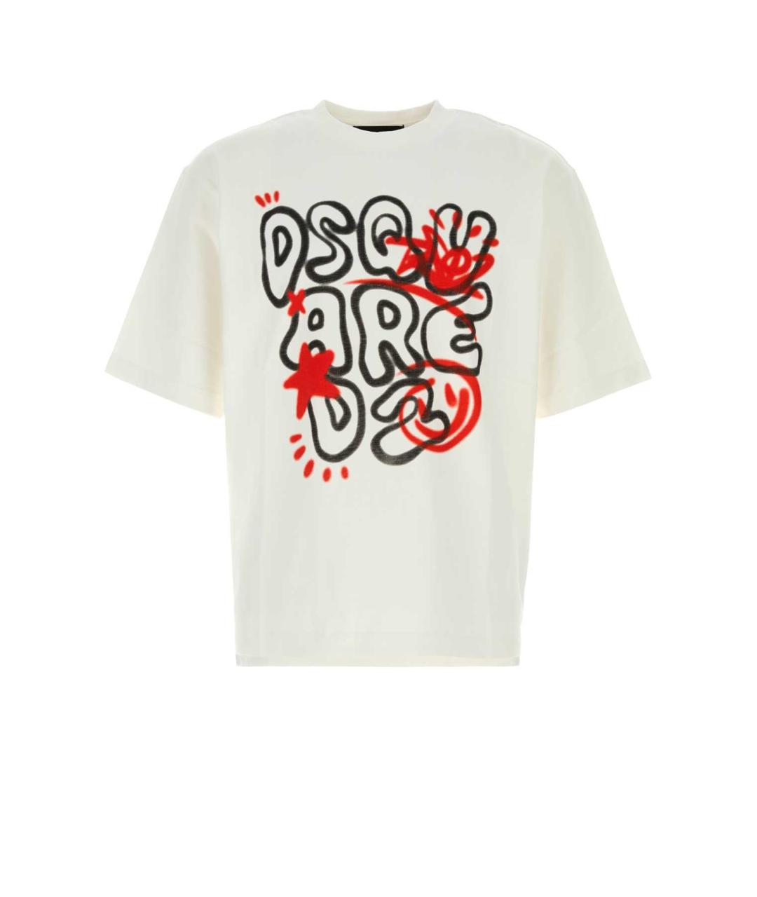 DSQUARED2 Белая хлопковая футболка, фото 1