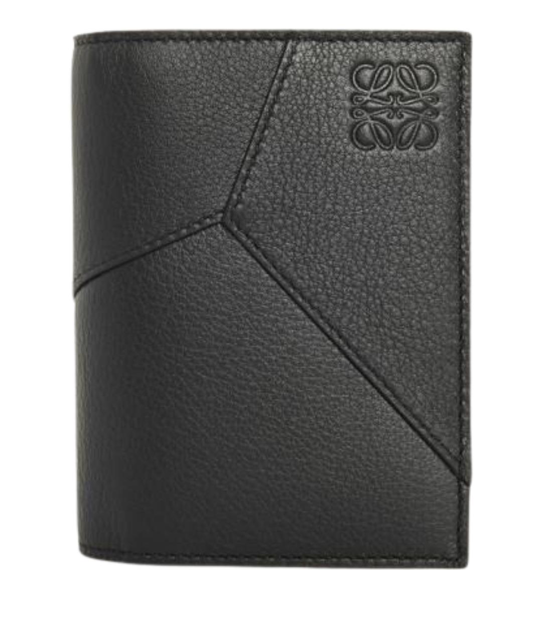 LOEWE Черный кожаный кошелек, фото 1