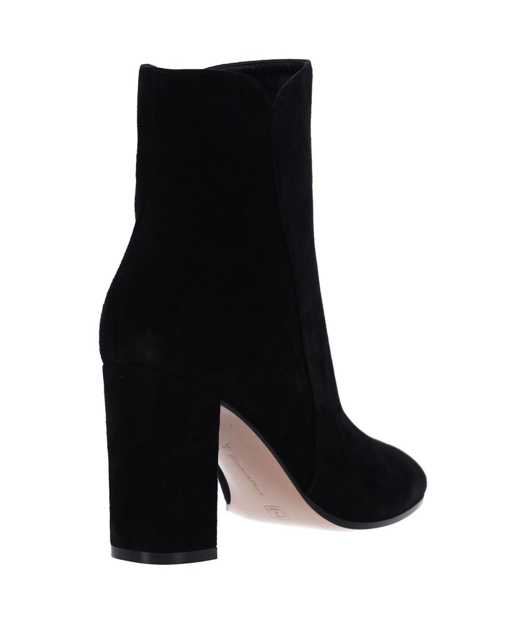 GIANVITO ROSSI Черные кожаные ботильоны, фото 4