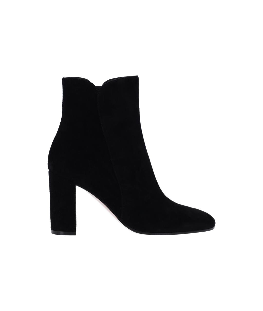 GIANVITO ROSSI Черные кожаные ботильоны, фото 1
