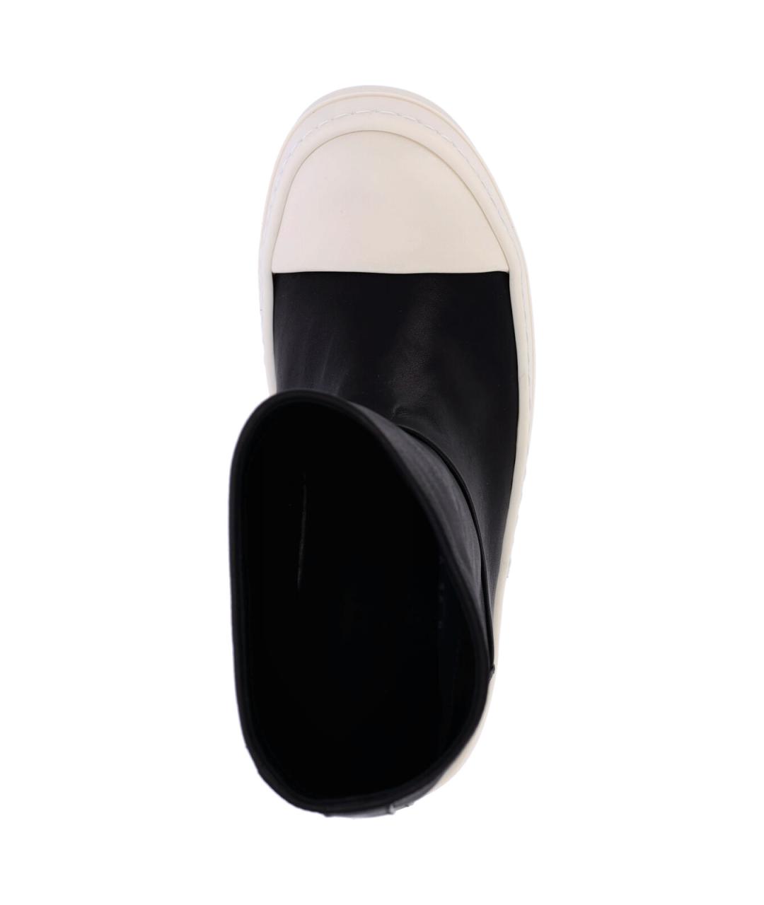 RICK OWENS Черные кожаные сапоги, фото 5