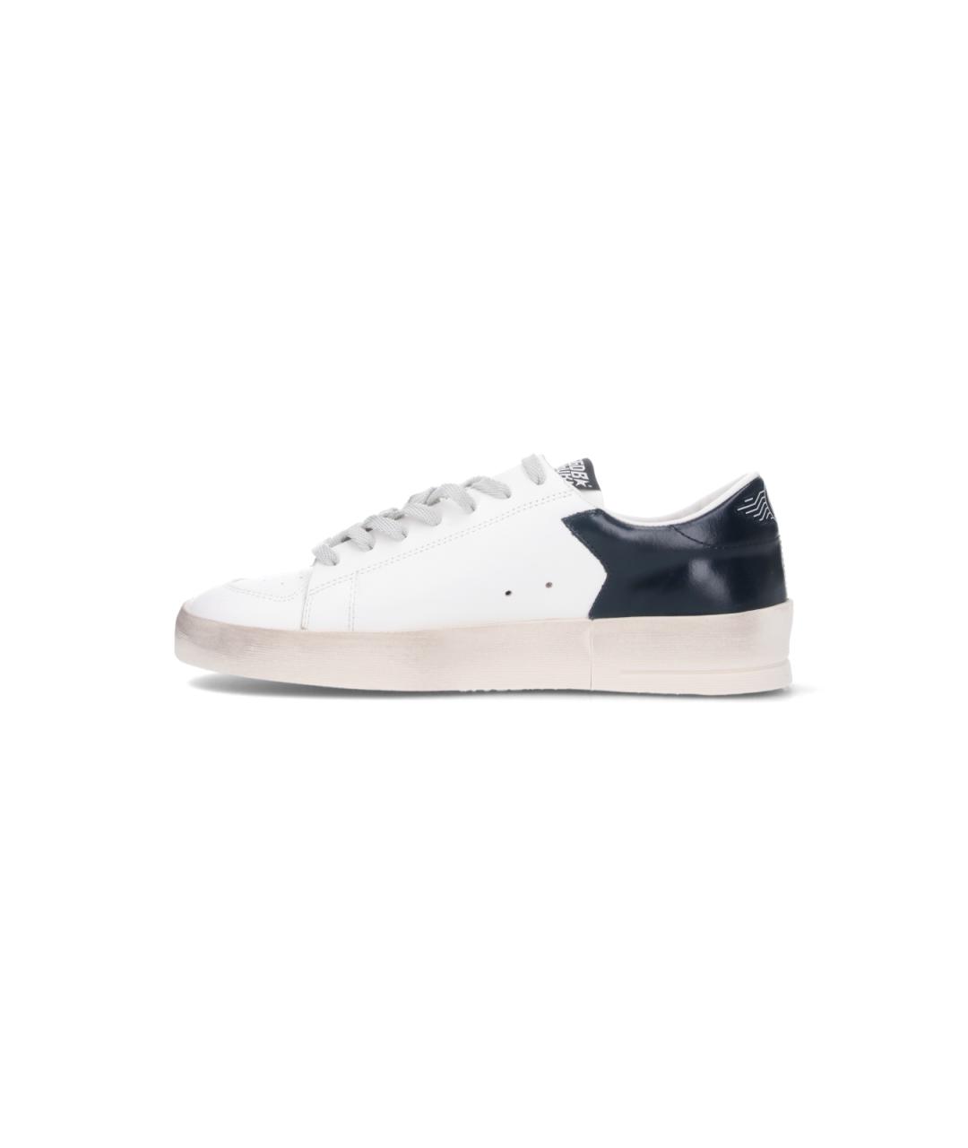 GOLDEN GOOSE Белые кожаные низкие кроссовки / кеды, фото 3