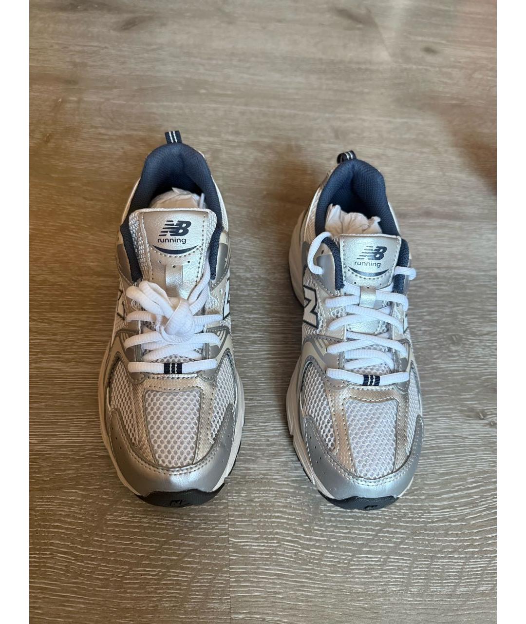 NEW BALANCE Серебряные кроссовки, фото 2