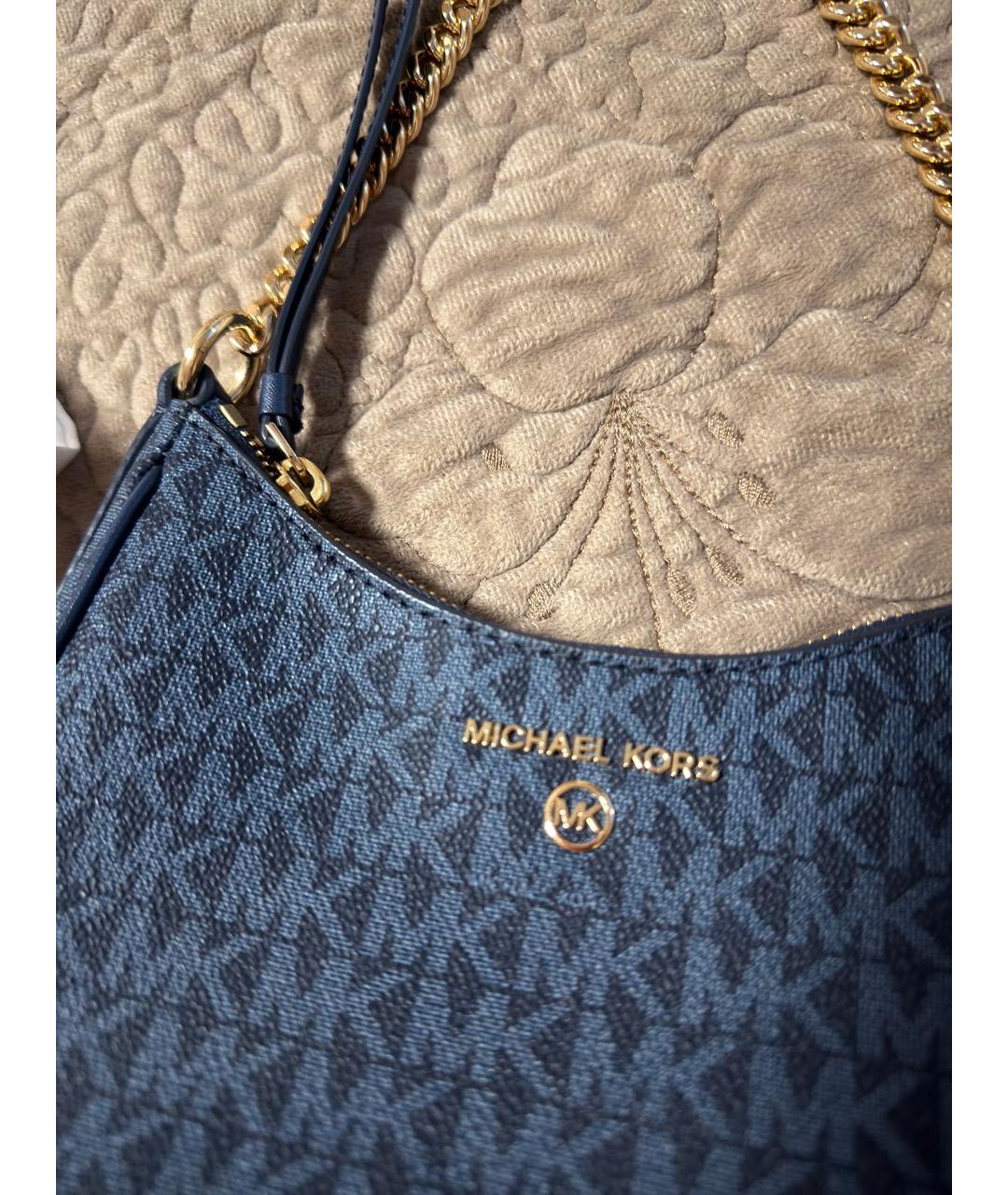 MICHAEL KORS Темно-синяя канва сумка через плечо, фото 7