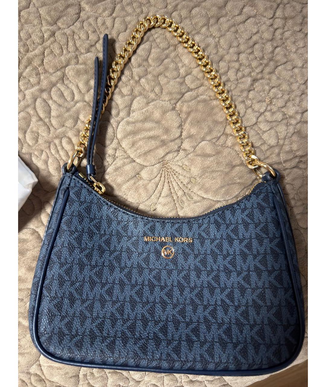 MICHAEL KORS Темно-синяя канва сумка через плечо, фото 2