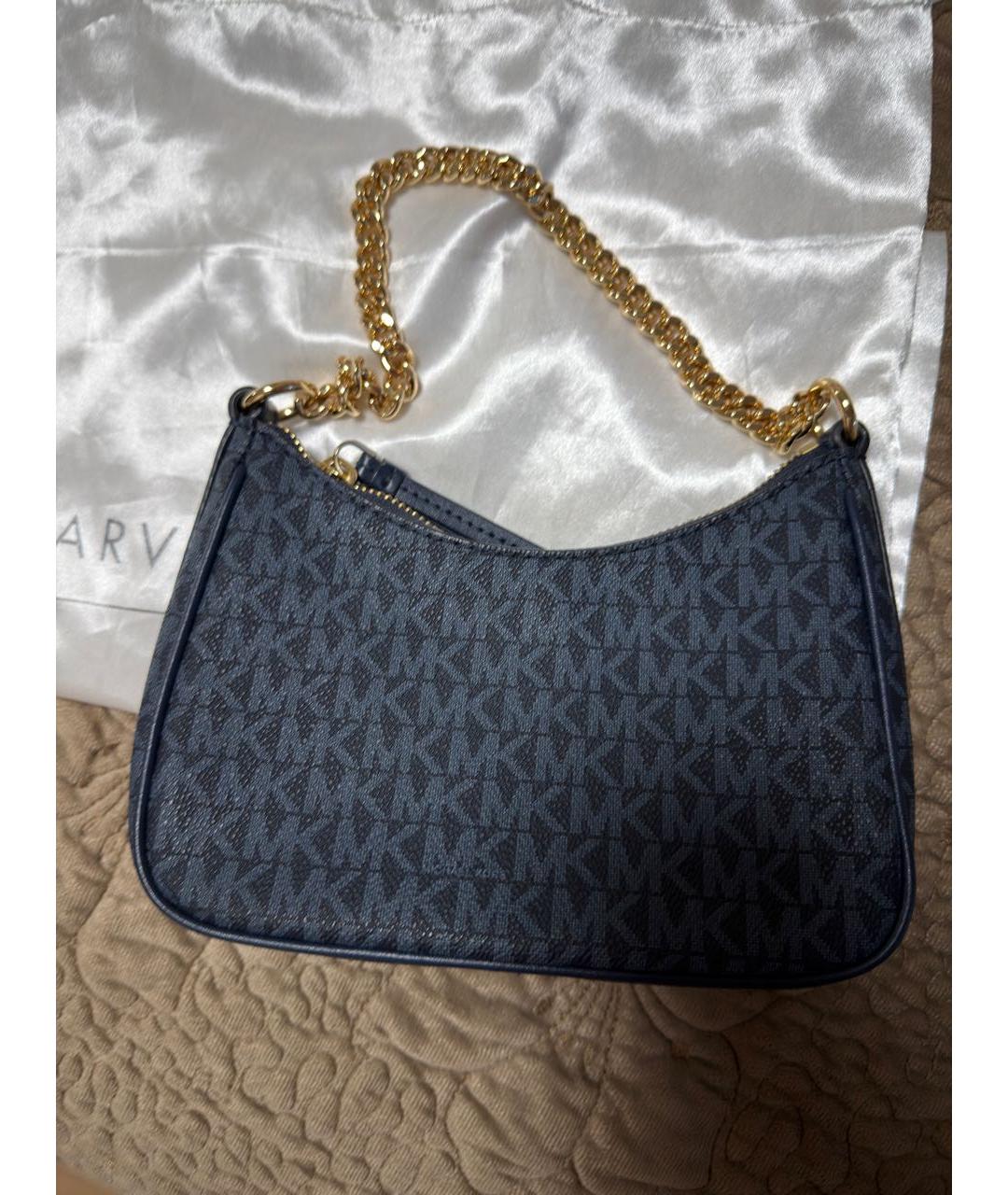 MICHAEL KORS Темно-синяя канва сумка через плечо, фото 3