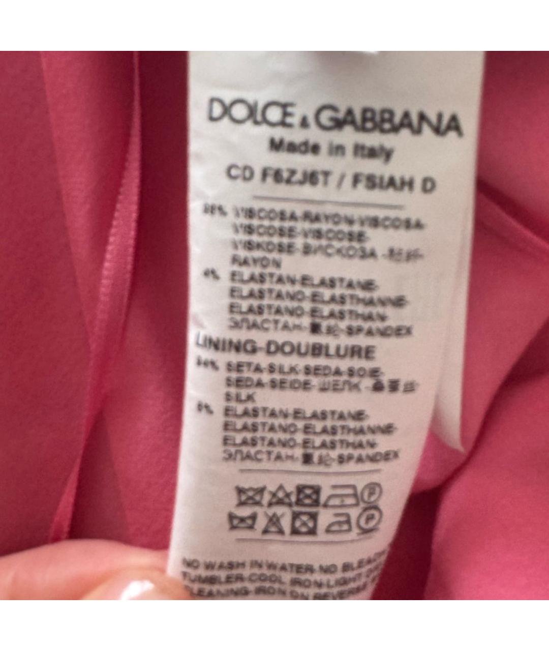 DOLCE&GABBANA Мульти вискозное коктейльное платье, фото 7