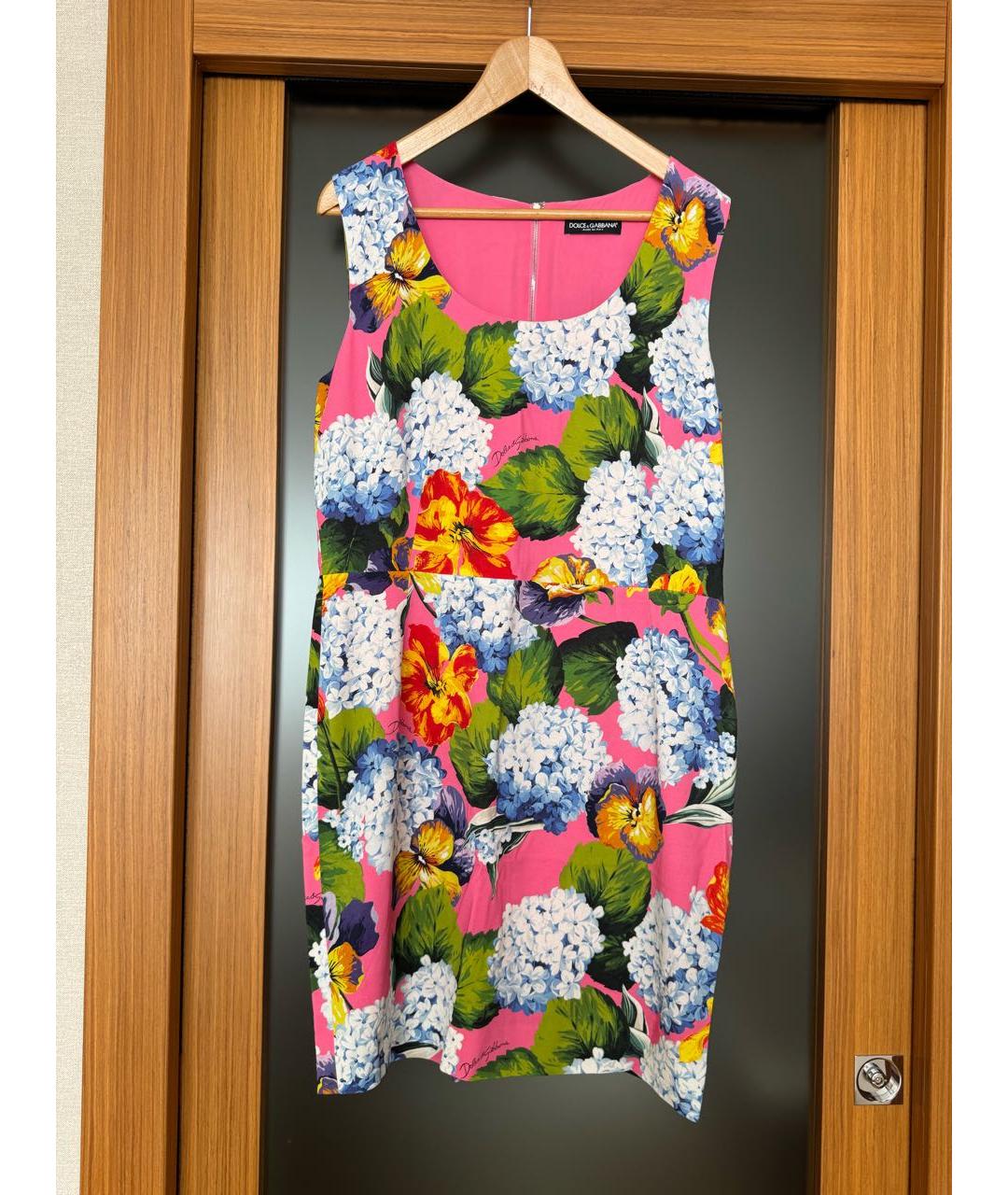 DOLCE&GABBANA Мульти вискозное коктейльное платье, фото 8