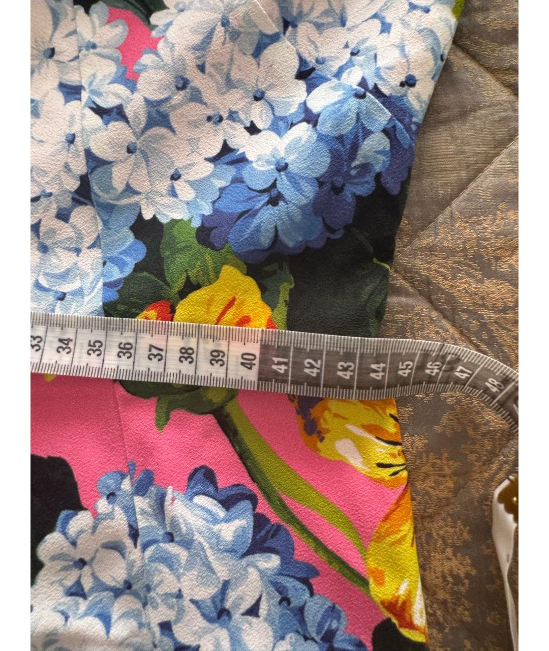 DOLCE&GABBANA Мульти вискозное коктейльное платье, фото 5