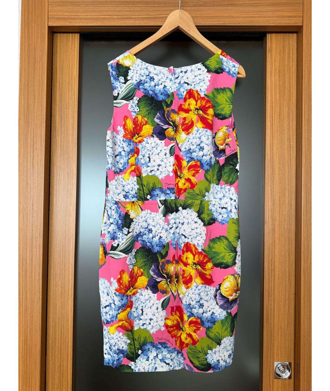 DOLCE&GABBANA Мульти вискозное коктейльное платье, фото 2