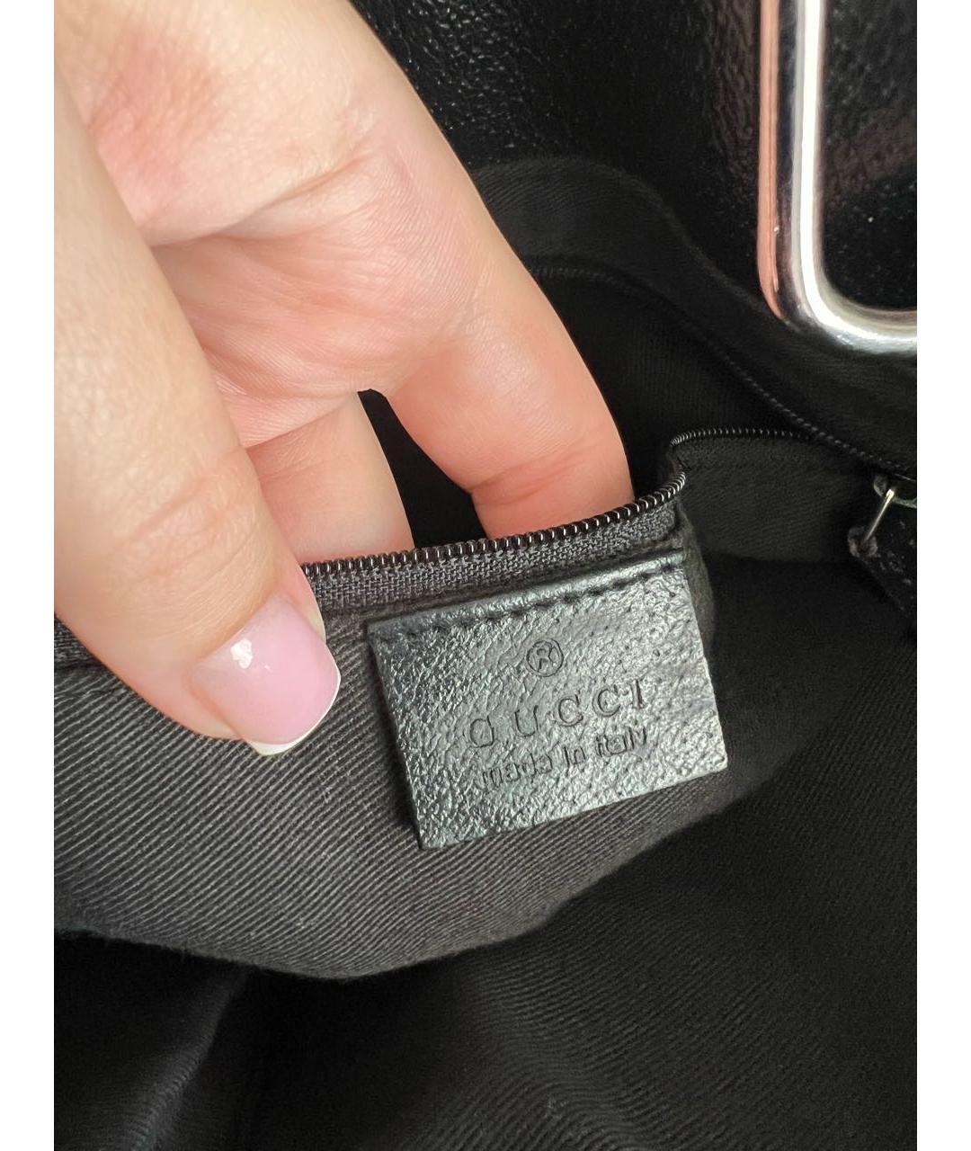 GUCCI Черная канва сумка тоут, фото 6