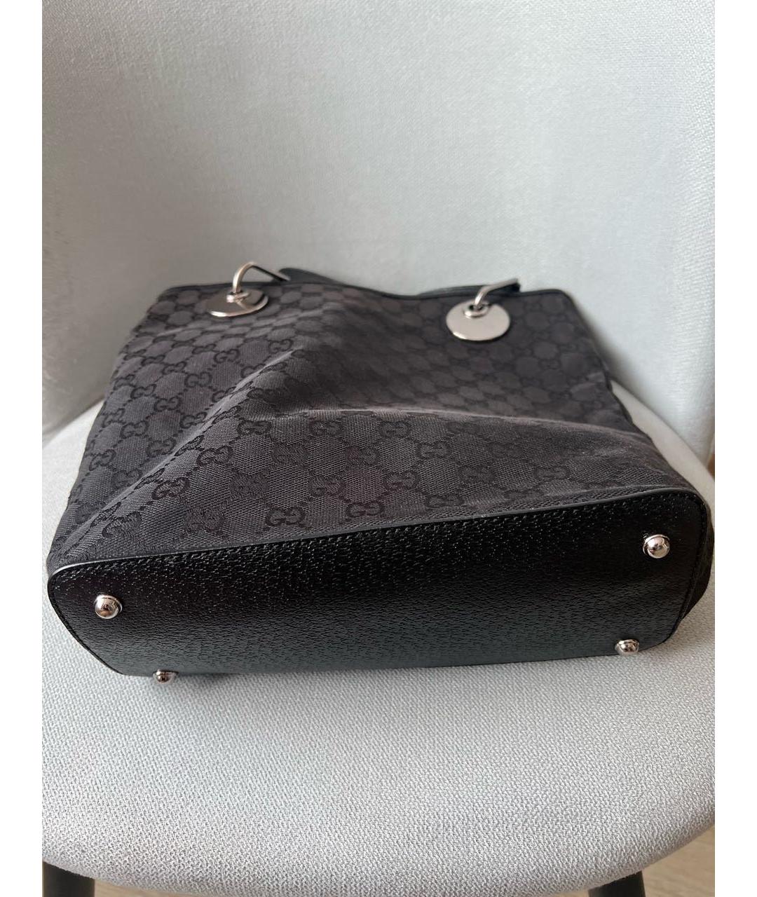 GUCCI Черная канва сумка тоут, фото 7