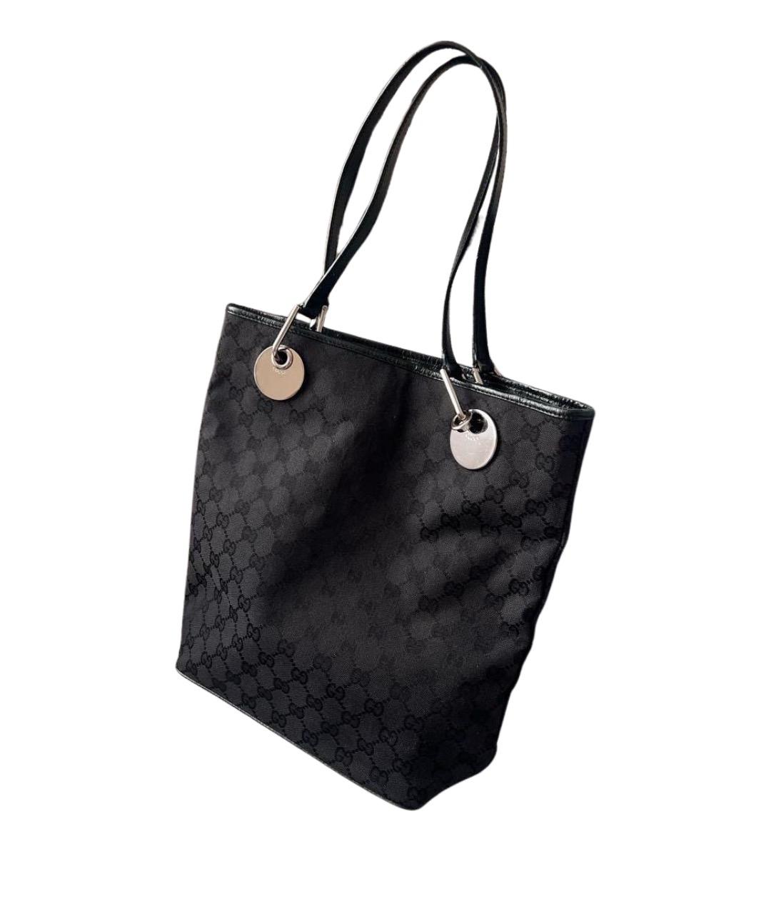 GUCCI Черная канва сумка тоут, фото 1