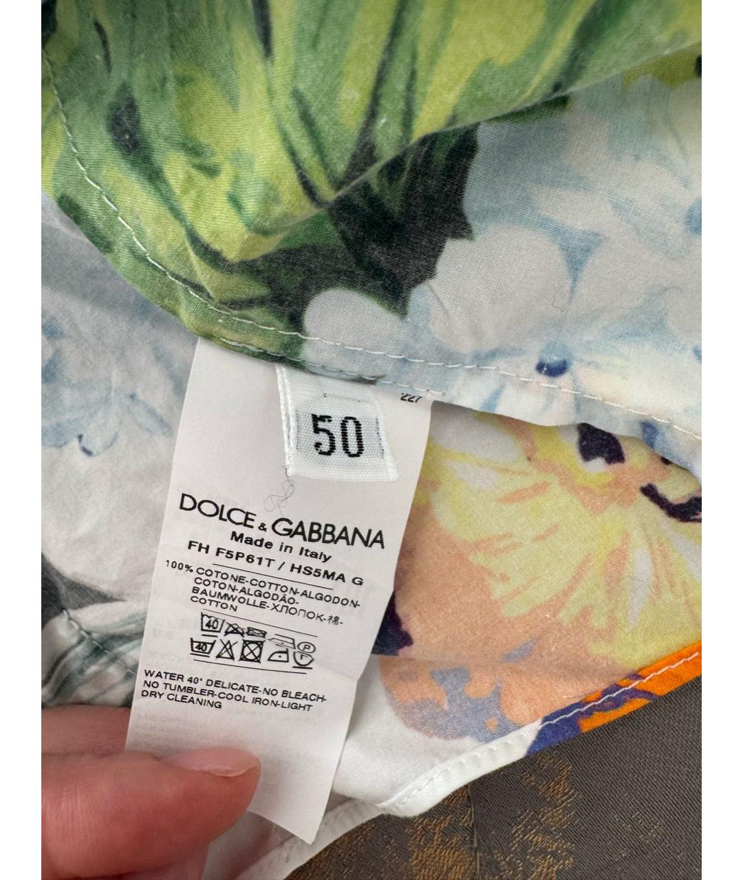 DOLCE&GABBANA Мульти хлопковая рубашка, фото 4