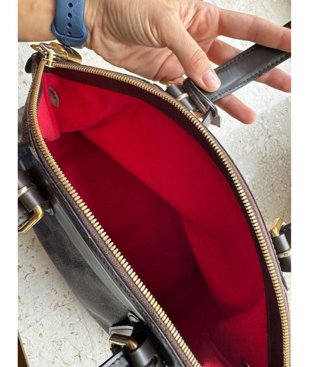 LOUIS VUITTON Коричневая канва сумка тоут, фото 4