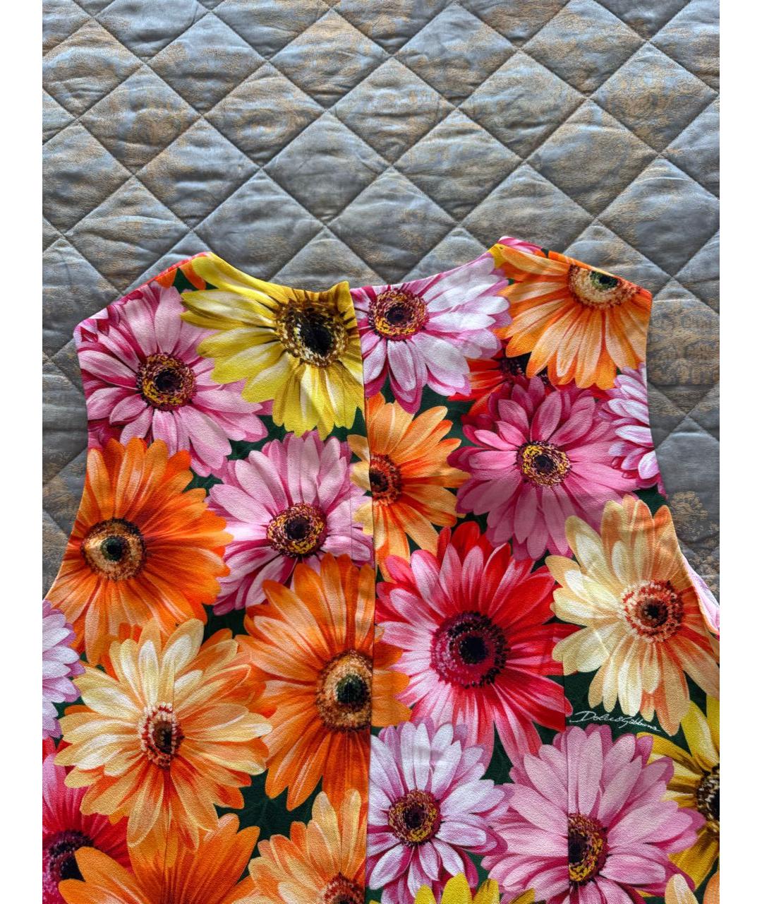DOLCE&GABBANA Мульти вискозное коктейльное платье, фото 3