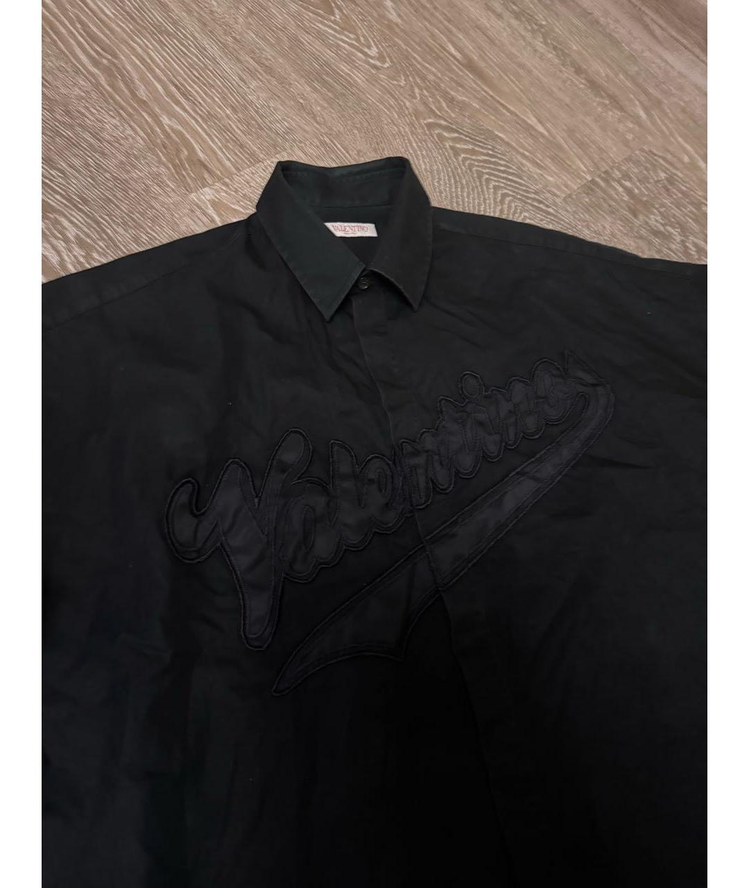 VALENTINO Черная хлопковая кэжуал рубашка, фото 2